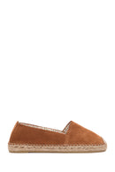 Women's Tan Suede Leather Espadrille | Derimod Women's Tan Suede Leather Espadrille | Derimod