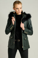 Diva Women's Leather Jacket | Derimod Diva Women's Leather Jacket | Derimod