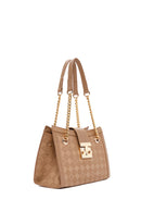 Women's Brown Long Strap Printed Shoulder Bag | Derimod Women's Brown Long Strap Printed Shoulder Bag | Derimod