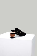 Kadın Siyah Deri Sandalet | Derimod Kadın Siyah Deri Sandalet | Derimod