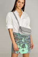 Star Detailed Silver Women's Crossbody Bag | Derimod Star Detailed Silver Women's Crossbody Bag | Derimod