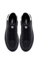 Erkek Siyah Bağcıklı Kalın Tabanlı Sneaker | Derimod Erkek Siyah Bağcıklı Kalın Tabanlı Sneaker | Derimod