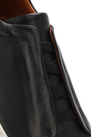 Erkek Siyah Lastikli Deri Sneaker | Derimod Erkek Siyah Lastikli Deri Sneaker | Derimod