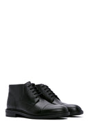 Men's Black Leather Zippered Casual Boots | Derimod Men's Black Leather Zippered Casual Boots | Derimod