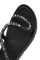 Women's Black Stone Sandals | Derimod Women's Black Stone Sandals | Derimod