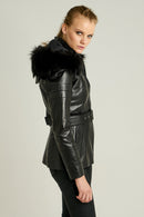 Carmela Women's Leather Jacket | Derimod Carmela Women's Leather Jacket | Derimod