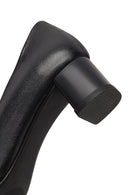 Derimod Flex Women Black Thick Heeled Leather Shoe | Derimod Derimod Flex Women Black Thick Heeled Leather Shoe | Derimod