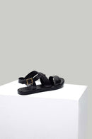 Black Men's Leather Sandals | Derimod Black Men's Leather Sandals | Derimod