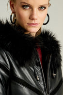 Ilyada Women's Leather Jacket | Derimod Ilyada Women's Leather Jacket | Derimod