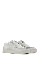 Men's Gray Lace-up Suede Leather Casual Shoes | Derimod Men's Gray Lace-up Suede Leather Casual Shoes | Derimod