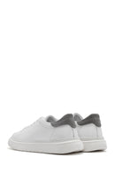 Men's White Lace-up Leather Sneaker | Derimod Men's White Lace-up Leather Sneaker | Derimod