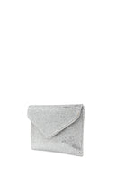 Woman Silver Chain-Strap Stone-Embellished Evening Bag | Derimod Woman Silver Chain-Strap Stone-Embellished Evening Bag | Derimod
