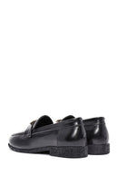 Kadın Siyah Aksesuar Detaylı Deri Maskülen Loafer | Derimod Kadın Siyah Aksesuar Detaylı Deri Maskülen Loafer | Derimod