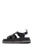 Women's Black Ankle Strap Thick Soled Sandals | Derimod Women's Black Ankle Strap Thick Soled Sandals | Derimod