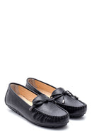 Women's Leather Bow Loafer | Derimod Women's Leather Bow Loafer | Derimod
