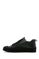 Men's Khaki Leather Sneaker | Derimod Men's Khaki Leather Sneaker | Derimod