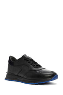 Erkek Siyah Bağcıklı Deri Casual Sneaker | Derimod Erkek Siyah Bağcıklı Deri Casual Sneaker | Derimod