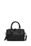 Woman Black Long-Strap Leather Shoulder Bag | Derimod Woman Black Long-Strap Leather Shoulder Bag | Derimod