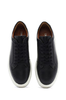 Men's Black Thick Sole Lace Up Leather Sneaker | Derimod Men's Black Thick Sole Lace Up Leather Sneaker | Derimod