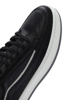 Men's Black Lace-up Leather Sneaker | Derimod Men's Black Lace-up Leather Sneaker | Derimod