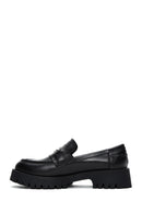Women's Black Leather Masculine Loafer | Derimod Women's Black Leather Masculine Loafer | Derimod