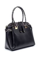 Women's Snakeskin Pattern Detailed Shoulder Bag | Derimod Women's Snakeskin Pattern Detailed Shoulder Bag | Derimod