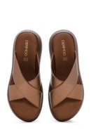 Women's Bronze Comfort Slippers | Derimod Women's Bronze Comfort Slippers | Derimod
