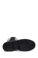 Kadın Siyah Deri Tokalı Çizme | Derimod Kadın Siyah Deri Tokalı Çizme | Derimod