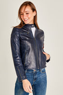 Stop Women's Leather Jacket | Derimod Stop Women's Leather Jacket | Derimod