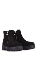Zippered Women's Suede Boots | Derimod Zippered Women's Suede Boots | Derimod