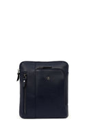 Men's Navy Leather Messenger Bag | Derimod Men's Navy Leather Messenger Bag | Derimod