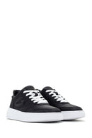 Alberto Guardiani Men's Black New Era Thick Soled Leather Sneaker | Derimod Alberto Guardiani Men's Black New Era Thick Soled Leather Sneaker | Derimod