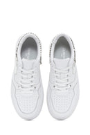 Alberto Guardiani Women's White Chain Leather Sneaker | Derimod Alberto Guardiani Women's White Chain Leather Sneaker | Derimod