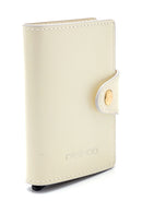 Women's Beige Leather Card Holder | Derimod Women's Beige Leather Card Holder | Derimod