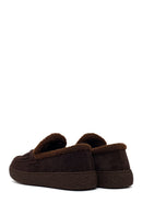 Woman Brown Buckled Thick-Soled Suede Teddy Loafer | Derimod Woman Brown Buckled Thick-Soled Suede Teddy Loafer | Derimod
