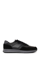 Male Black Lace-up Suede Leather Sneaker | Derimod Male Black Lace-up Suede Leather Sneaker | Derimod