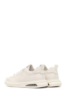Erkek Beyaz Bağcıklı Deri Sneaker | Derimod Erkek Beyaz Bağcıklı Deri Sneaker | Derimod