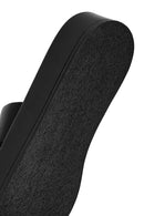 Women's Black Thick Soled Slippers | Derimod Women's Black Thick Soled Slippers | Derimod