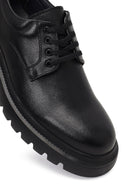 Men's Black Lace-Up Thick-Soled Leather Casual Shoe | Derimod Men's Black Lace-Up Thick-Soled Leather Casual Shoe | Derimod