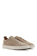 Erkek Bej Süet Deri Sneaker | Derimod Erkek Bej Süet Deri Sneaker | Derimod