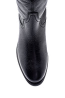 Women's Leather Cowboy Heeled Boots | Derimod Women's Leather Cowboy Heeled Boots | Derimod