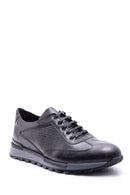 Erkek Kroko Detaylı Deri Sneaker | Derimod Erkek Kroko Detaylı Deri Sneaker | Derimod