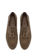 Men's Beige Tassel Suede Leather Casual Loafer | Derimod Men's Beige Tassel Suede Leather Casual Loafer | Derimod