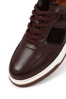 Erkek Kahverengi Bağcıklı Deri Sneaker | Derimod Erkek Kahverengi Bağcıklı Deri Sneaker | Derimod