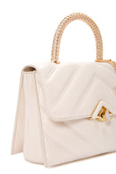 Women's Cream Long Strap Quilted Handbag | Derimod Women's Cream Long Strap Quilted Handbag | Derimod