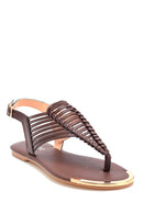 Women's Knitted Detailed Sandals | Derimod Women's Knitted Detailed Sandals | Derimod