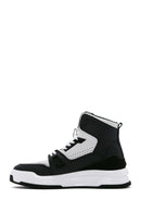 Erkek Siyah Deri Bilekli Sneaker | Derimod Erkek Siyah Deri Bilekli Sneaker | Derimod
