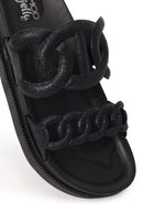 Woman Black Jelly Slipper | Derimod Woman Black Jelly Slipper | Derimod