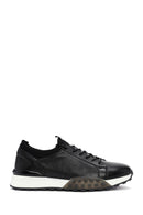Erkek Siyah Kalın Tabanlı Bağcıklı Deri Casual Sneaker | Derimod Erkek Siyah Kalın Tabanlı Bağcıklı Deri Casual Sneaker | Derimod