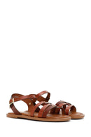 Women's Brown Leather Bodrum Sandals | Derimod Women's Brown Leather Bodrum Sandals | Derimod